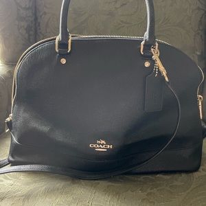 Black Coach bag with shoulder strap
